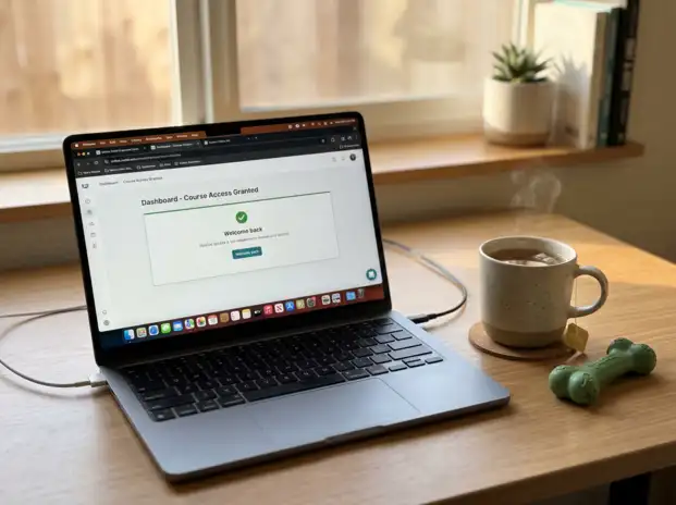 Erfolgreicher Zugang zum Leinentraining Kurs mit 7-Tage-Testphase