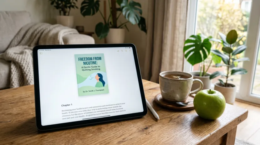 Digitales eBook Effektiv Rauchfrei in 30 Tagen auf einem Tablet