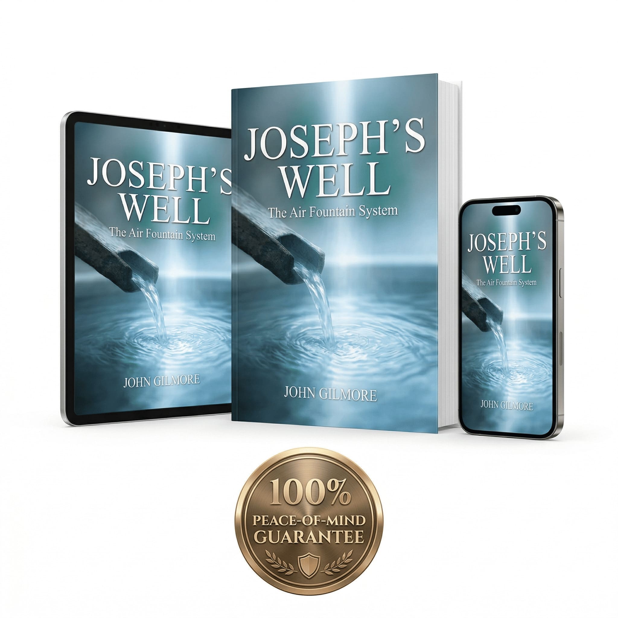 The complete Joseph's Well package with physical book, digital access, and 100% peace-of-mind guarantee